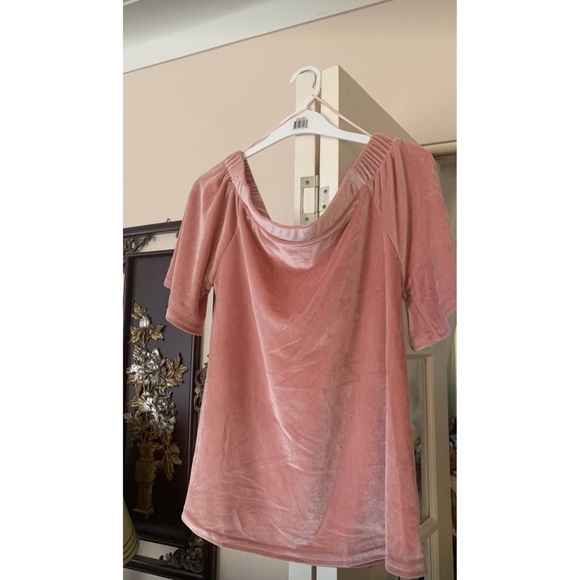 chamois pink off-shoulder shirt blouse - Picture 3 of 4